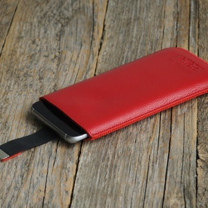 Soft Leather Case for iPhone, Cover with Magnetic Pull Band, Free Personalisation 画像 3