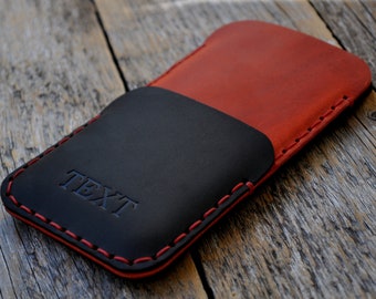 Leather Case for Samsung Galaxy, Sleeve with Card Pocket, Custom Size, Many Colors.  Free Personalisation