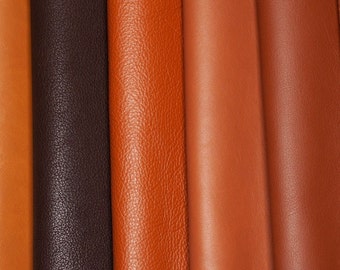 Full Grain Soft Italian Leather Sheets 1.3-1.5 mm thick. Pre Cut DIY Panels For Projects, Repairs, Crafts and Hobby.