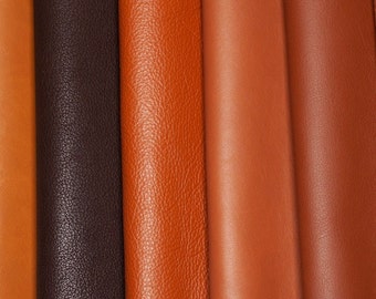 Full Grain Soft Italian Leather Sheets 0.9-1.4 mm thick. Pre Cut DIY Panels For Projects, Repairs, Crafts and Hobby.