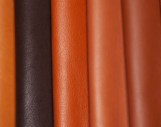 Full Grain Soft Italian Leather Sheets 1.3-1.5 mm thick. Pre Cut DIY Panels For Projects, Repairs, Crafts and Hobby.