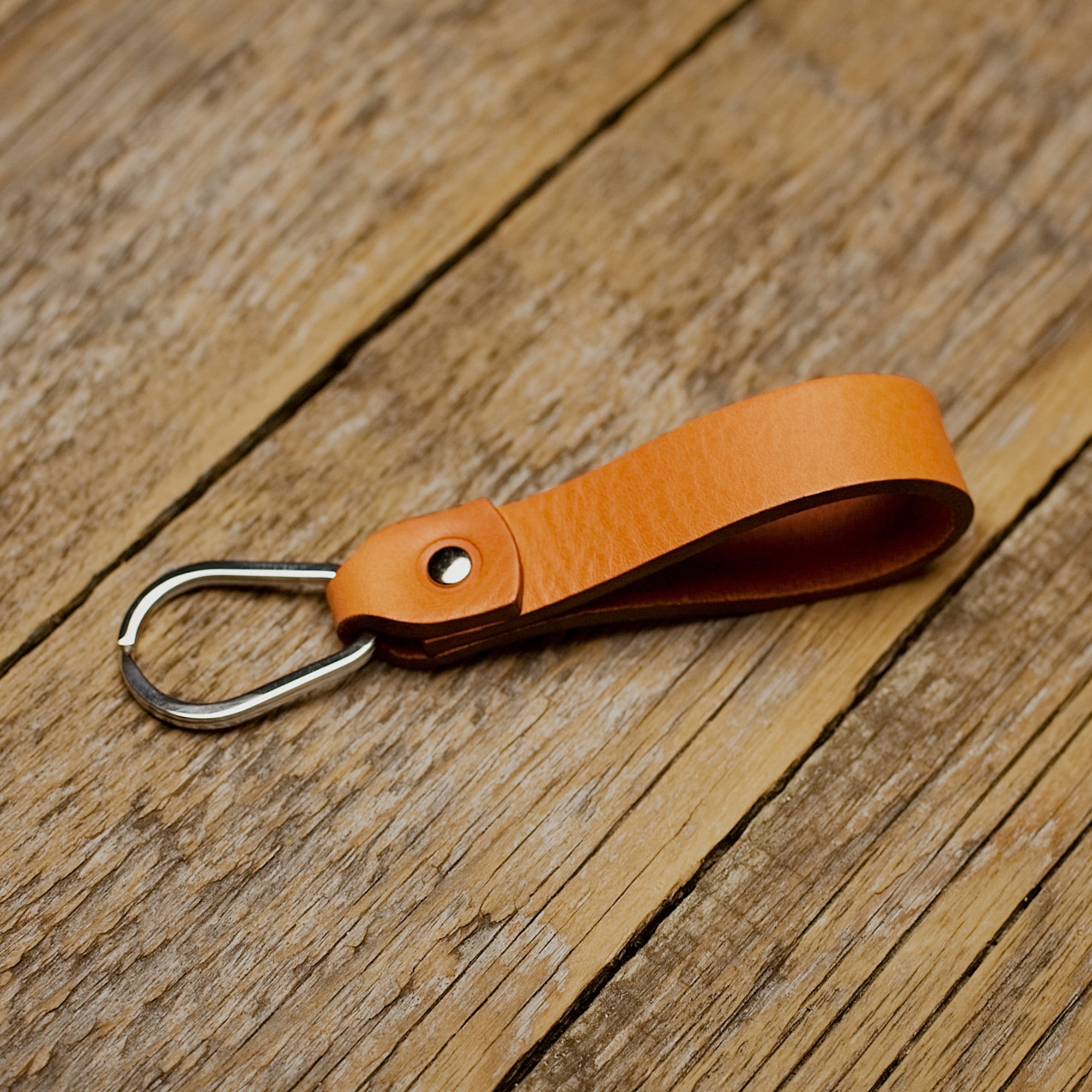 Leather Key Fob Custom Drop Shape Ring Monogrammed Key Etsy