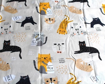 Fabric coupon 50x70 cm whales
