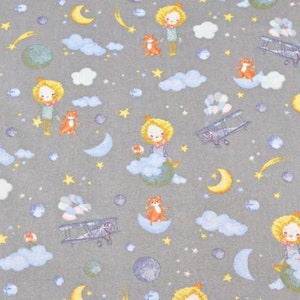 Children&#39;s cotton fabric The Little Prince 50x80 cm