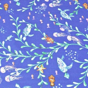 Fabric coupon 50x80 cm marine theme