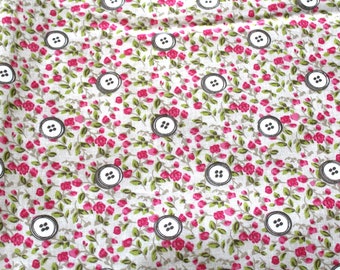 Coupon fabric coated flowers 50x65cm