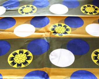 50x55 cm yellow and blue wax fabric coupon