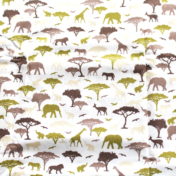 Coupon fabric animals of the savannah 50x75 cm