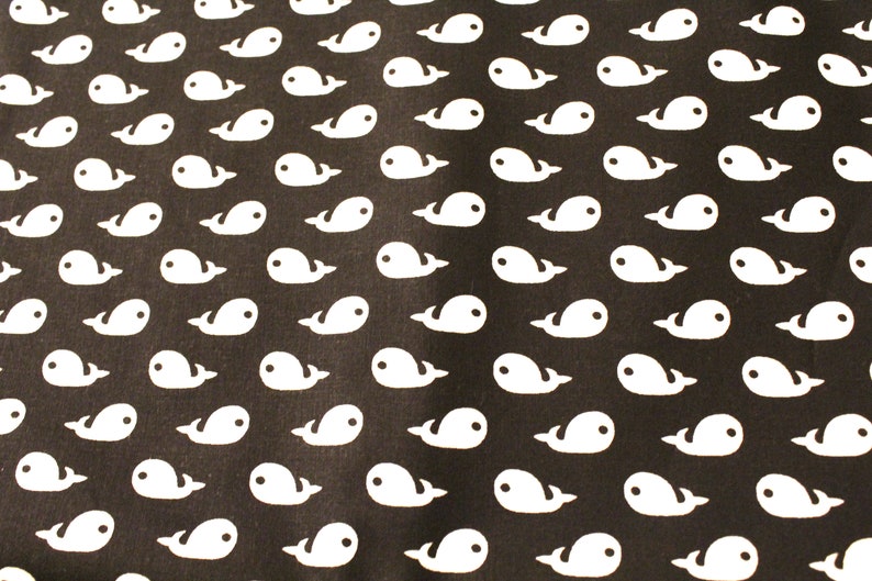 Fabric coupon 50x70 cm whales