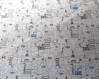 Cloth furniture polycoton cats 50x65 cm