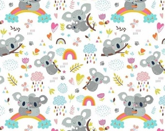 Tissu coton enfant  50x80 cm koalas