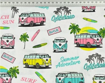Vans and surf combi fabric coupon 50x80 cm