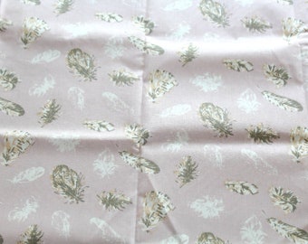 Fabric 100% cotton feathers 50x75cm