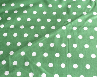 Tissu enduit tissu vert pois 50x70 cm