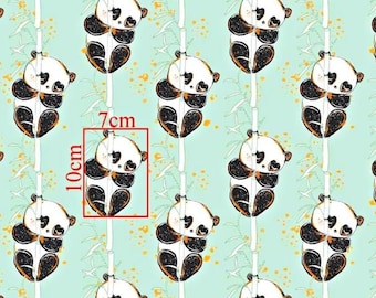 Coupon tissu pandas  50X80cm