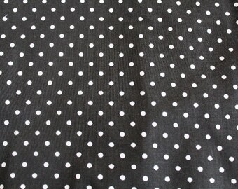 Tissu coton  pois 4mm noir et blanc 50x80 cm