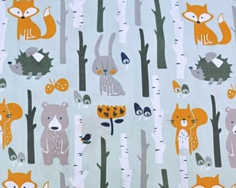 Coupon fabric 50x80 cm foxes