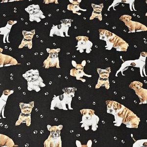 Cotton fabric dogs 50x80cm