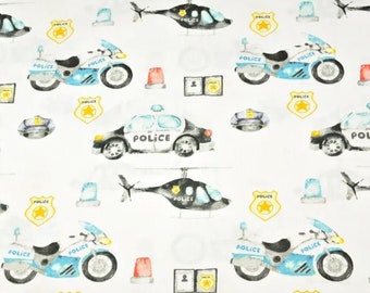 Stoffcoupon Polizei 50x80 cm