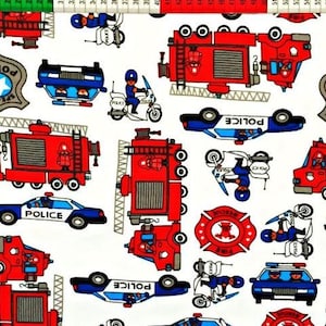 Police and firefighters fabric 50x80 cm
