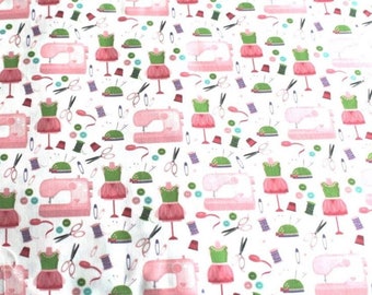 Sewing theme fabric coupon 50x75 cm