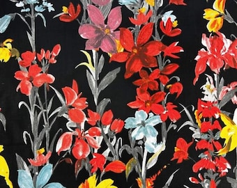 Cotton fabric multicolored flowers 50x780cm