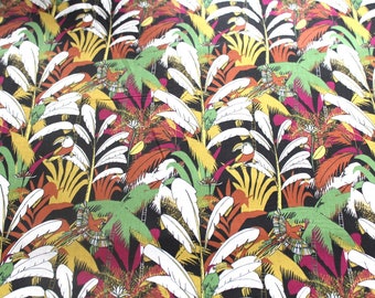 Coupon tissu 50x75 cm thème tropical