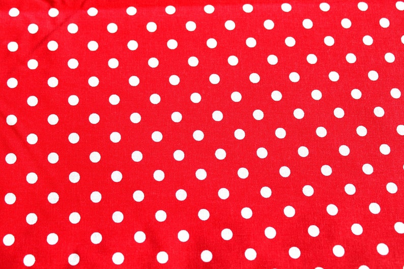 Red and white polka dot fabric coupon 50x70 cm