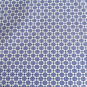 Coupon fabric coated graphic beige and blue 50x70 cm