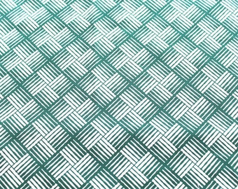 Coupon graphic fabric green and white 50x65cm