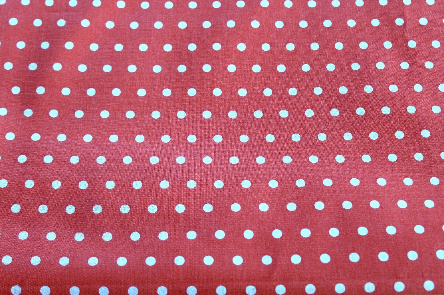 Red and white polka dot fabric coupon 50x70 cm