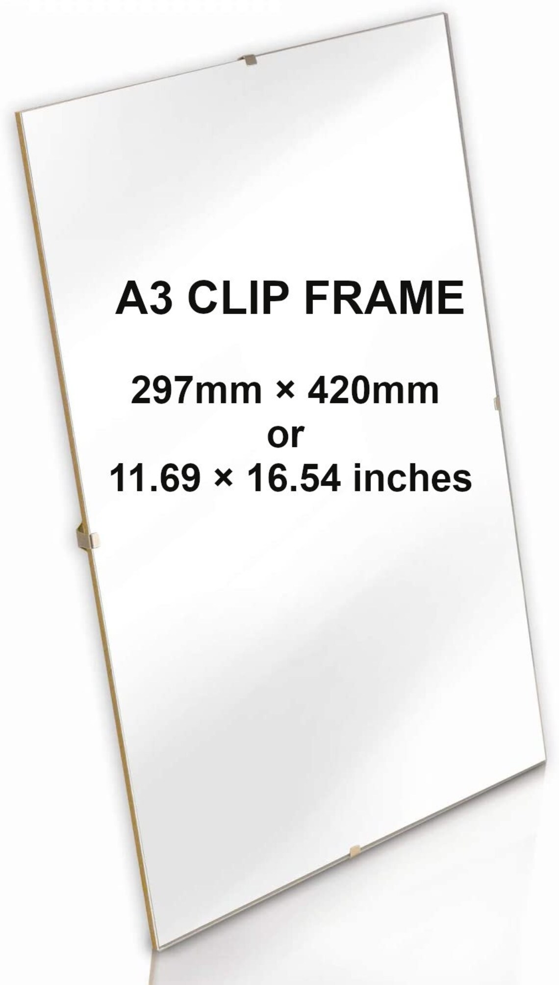 A3 Clip Photo Frame With Acrylic Plexi Glass Front UK Etsy