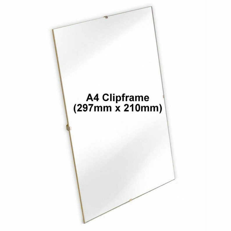 A4 Clip Photo Frame with Acrylic Plexi Glass Front UK SUPPLIED Etsy.de