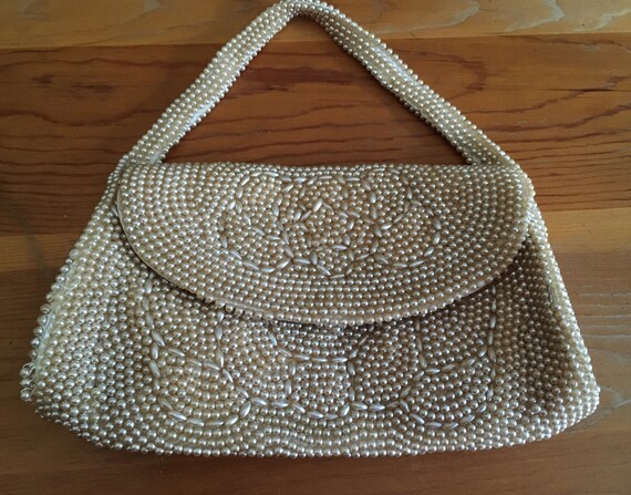 Vintage Beaded Handbag, Vintage 1940's Bag, Vinta… - image 1