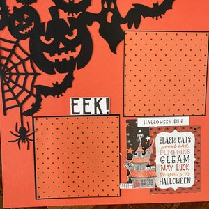 Halloween Scrapbook Layout 12 X 12 Scrapbook Page Just Say Boo 