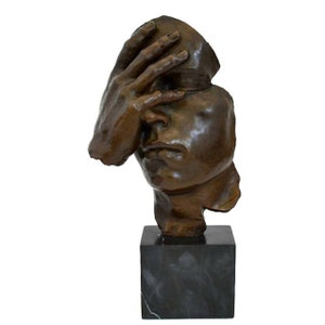 The Memory Thinking II Hommage to Dalì Bronze Sculpture Mask Skulptur Maske Bronzemaske