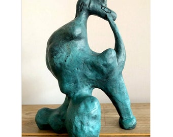 Green Bronzesculpture after Picasso Metamorphosis Bronze Sculpture Limited Edition