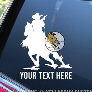 Mounted Shooter Decal | High Quality Vinyl Sticker For Horse Lovers | Mounted Shooting Decal | Western Horse Decal | Car Truck Horse Trailer