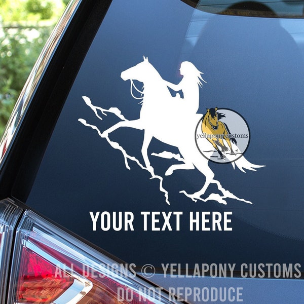 Horse On Board Dressage Sticker Decal – Yellow, Glossy, 4x4 Inch – For Truck, Trailer