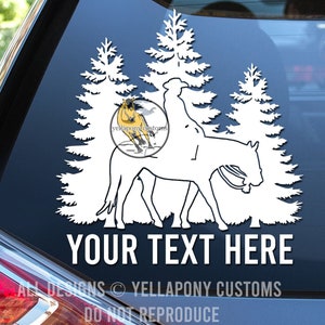 Trail Riding Horse Decal | High Quality Unique Window Sticker For Horse Lovers | Western Horse Riding Decal | Car/Truck/Horse Trailer Decal