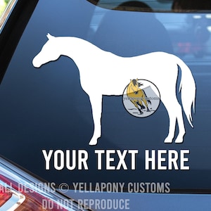 Personalized Arabian Horse Decal | Quality Window Vinyl Sticker for Arabian Horse Lovers | Original Custom Equine Car/Truck/Trailer Decal
