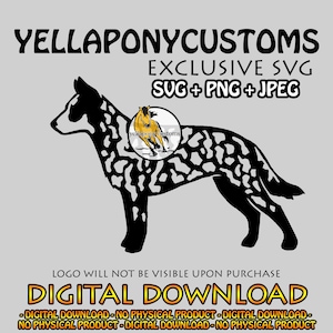 Australian Cattle Dog SVG / Blue Heeler SVG per Dog Lover / Clipart Vector Vinyl / Red Heeler / Per Cricut o Cammeo / Dog Mom / Digital File