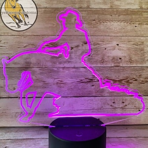 Personalized Western Reining Horse Night Light Cowboy Cowgirl Western Rodeo Gift Custom Horse Gift With Name Quarter Horse Reiner Gift