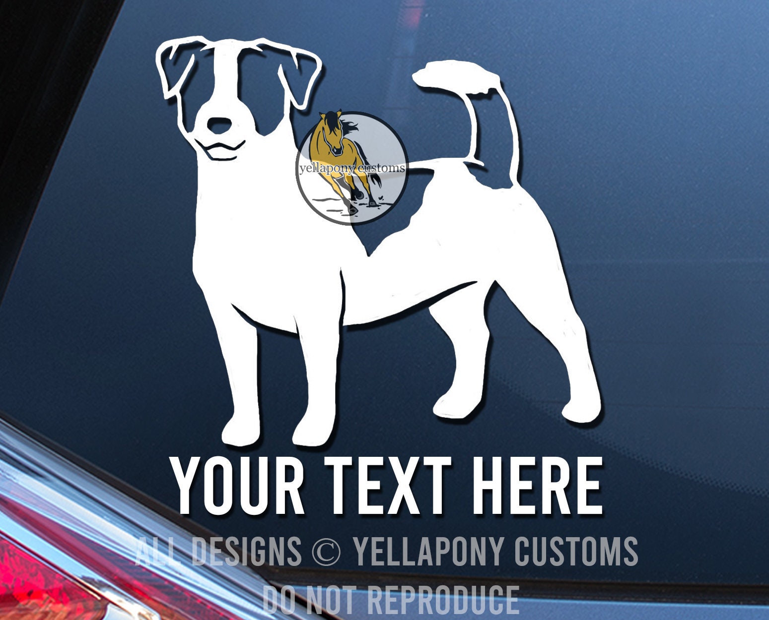Tammer Jack Russell Terrier Car Decal Sticker - Multiple Sizes, Waterproof Vinyl For Window, Bumper, Laptop - View #11