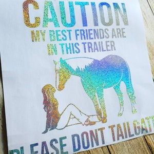Large 12x12 Custom Barrel Reining Dressage Reining Horse Cowgirl Western Vinyl Horse Trailer Decal, Caution Sticker for Horse Trailers