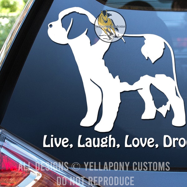 Funny Saint Bernard Decal, High Quality Vinyl Window Sticker for Dog Lover, Cute Saint Bernard Sticker, Car Truck Trailer Sticker