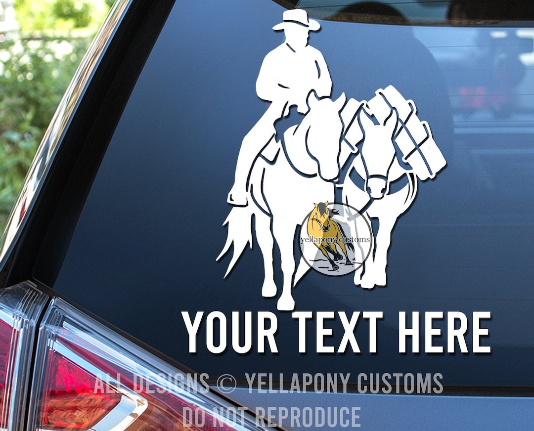 Pack Mule Decal, High Quality Vinyl Window Decal for Horse Lover, Mule