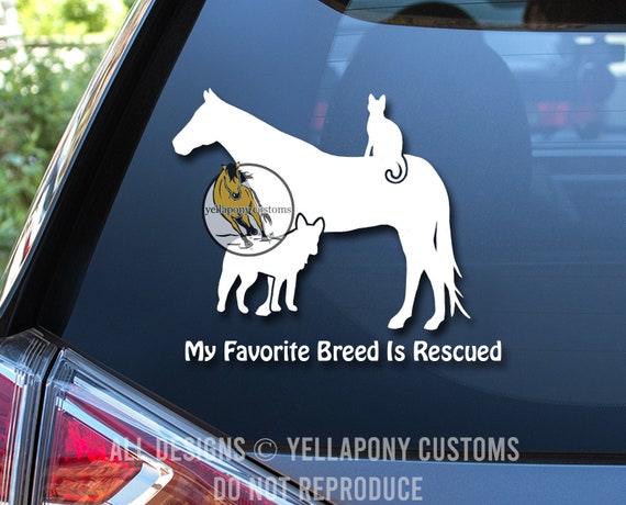 Horse rescue mom decal 