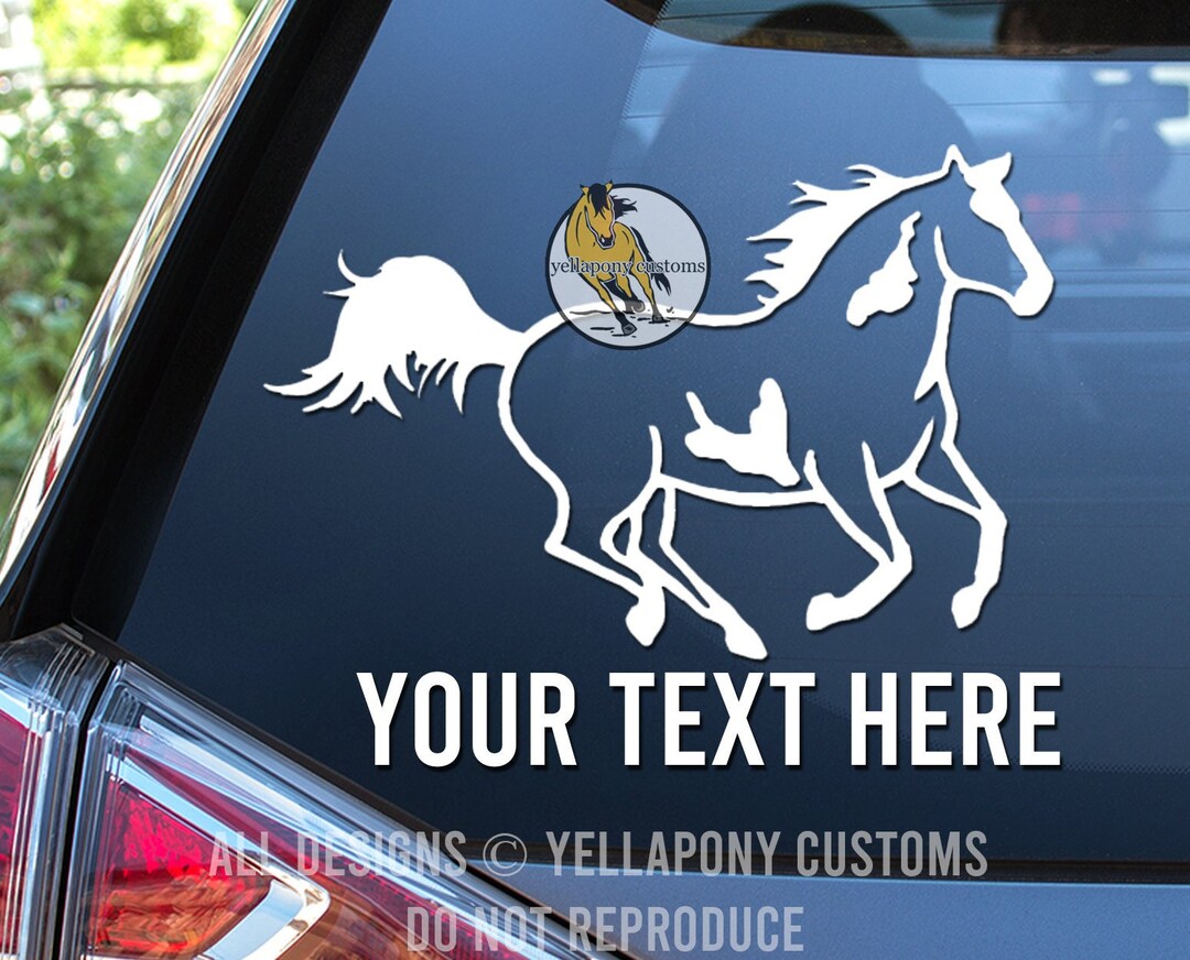 Paint Horse Decal for Horse Trailer, Overo Paint Horse Sticker, Horse
