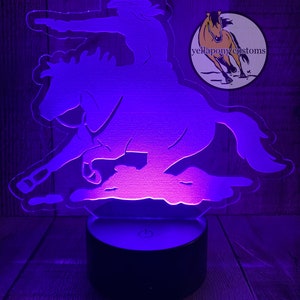 Mounted Shooting Horse Light for Mounted Shooter, Western Cowboy Horse LED Neon Light Gift for Horse Lover, Christmas Birthday for Him Her